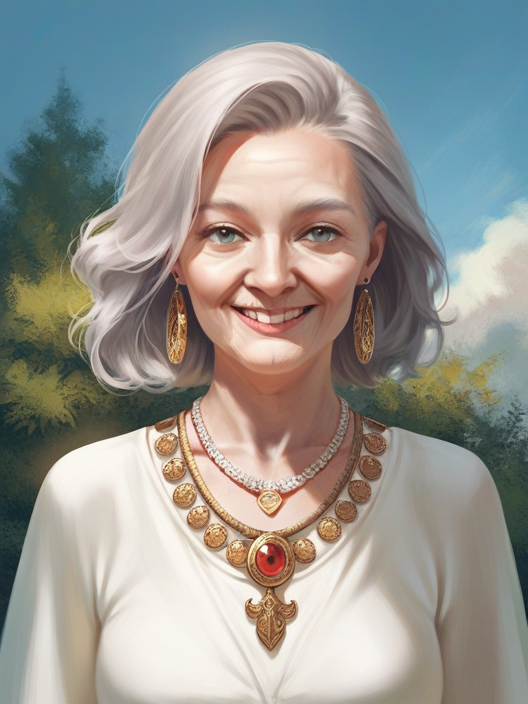 char sent an image  jewelry, 1girl, necklace, earrings, solo